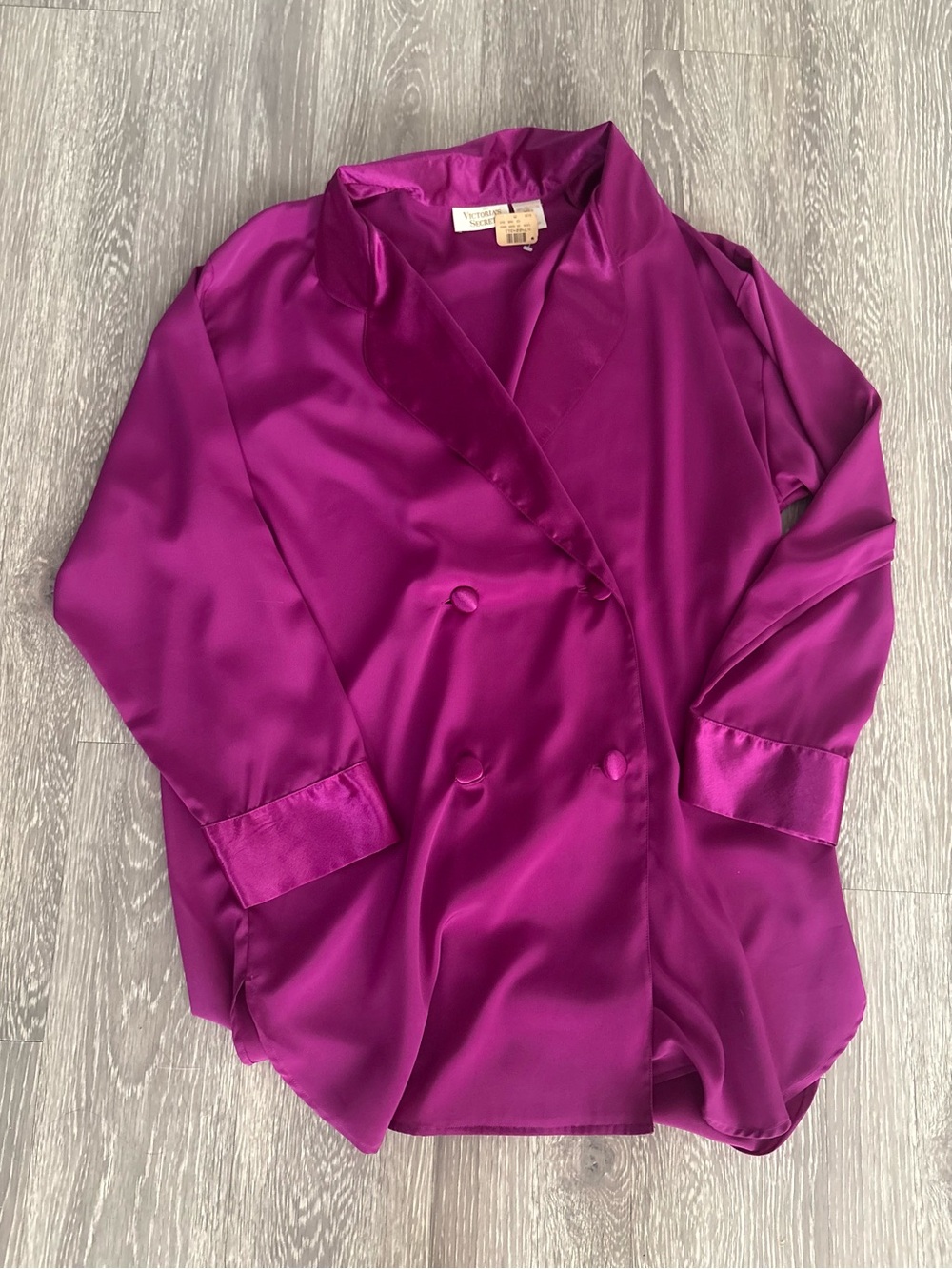 NWT Gold label Victoria's Secret purple satin blazer Size M